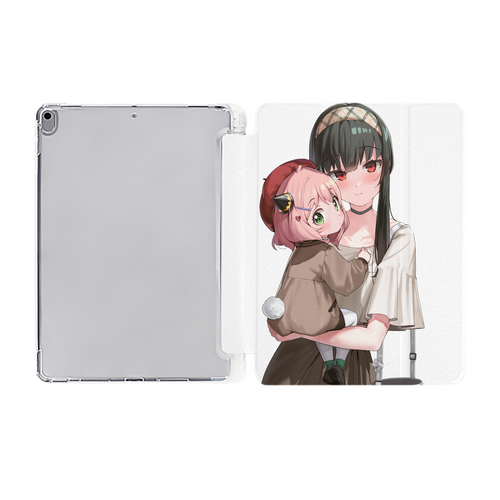 （画像用） SPY×FAMILY间谍家家酒 IPad ケース ペン収納付き 三つ折りスタンド PUレザー×シリコン 対応機種9.5/10.5/10.9インチ